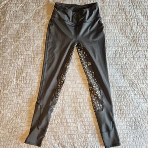 Horze Full Seat Silicone Grip Tights S Gray